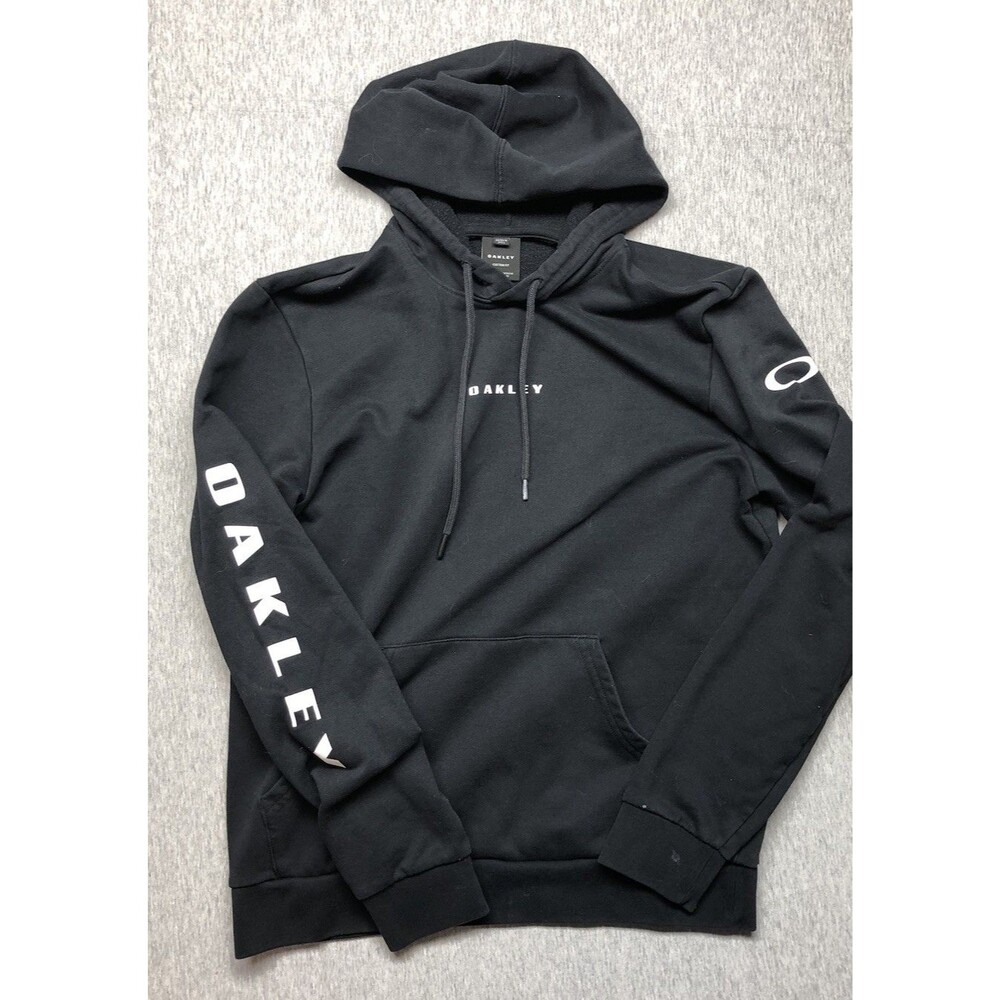 Oakley Black Fleece Pullover Hoodie Men's Regular Fit Logo Long Sleeve SIZE M
